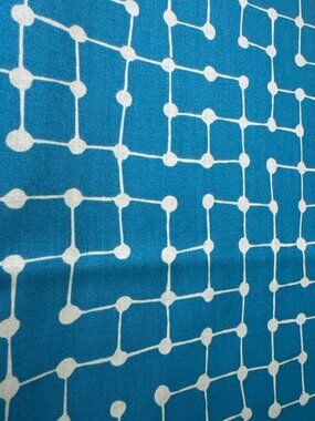 Andover Fabrics Kim Schaefer 26" x 44" Aqua Off-White Cotton Geometric Fabric